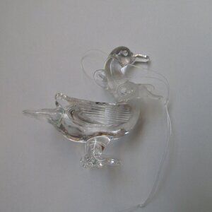 Vintage glass goose duck ornament